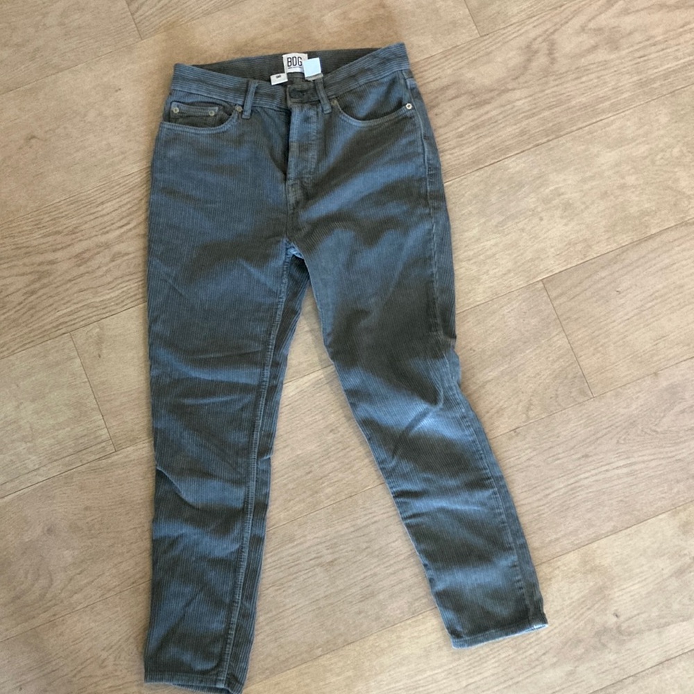 Men’s BDG Urban Outfitters Corduroy pant 26X30 Grey Straight Slim Dad Button Fly
